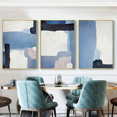 3pcs Frameless Block Abstract Wall Poster Nordic Painting