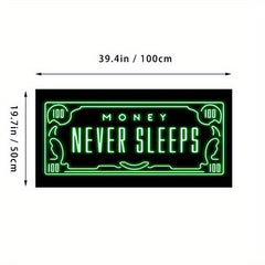 Green Flash Money Wall Poster - Frameless Canvas Painting
