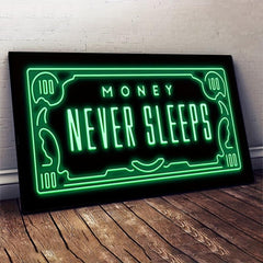 Green Flash Money Wall Poster - Frameless Canvas Painting