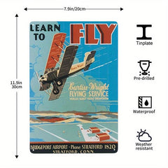 Vintage Metal Sign Aviation Airplane Sign 20 32x30 48 Cm