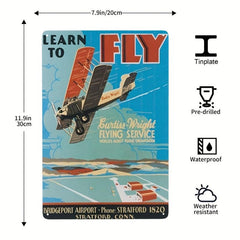 Vintage Metal Sign Aviation Airplane Sign 20 32x30 48 Cm