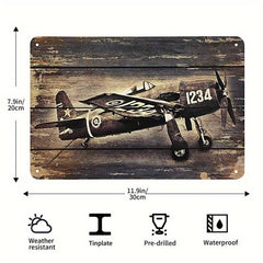Vintage Metal Sign Aviation Airplane Sign 20 32x30 48 Cm