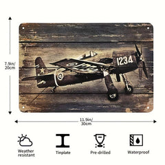 Vintage Metal Sign Aviation Airplane Sign 20 32x30 48 Cm