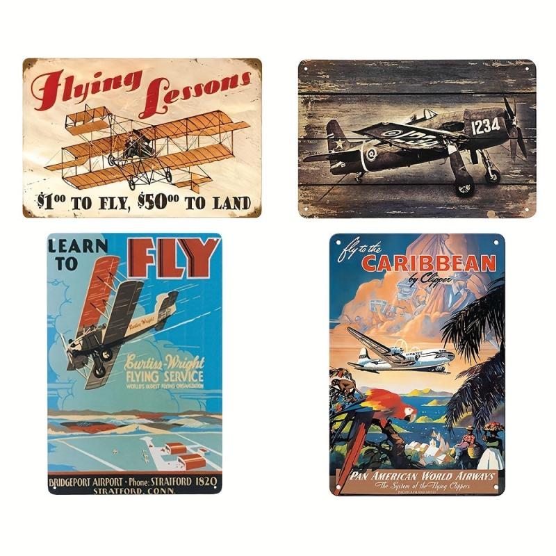 Vintage Metal Sign Aviation Airplane Sign 20 32x30 48 Cm