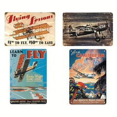 Vintage Metal Sign Aviation Airplane Sign 20 32x30 48 Cm