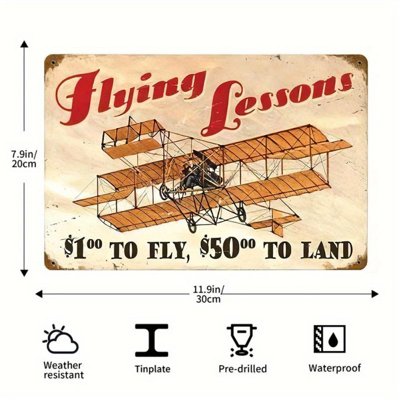 Vintage Metal Sign Aviation Airplane Sign 20 32x30 48 Cm