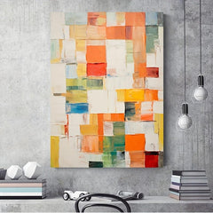 Canvas Poster Modern Art Block Texture Painting Nordic Art Style Wall Art