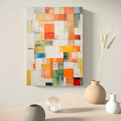 Canvas Poster Modern Art Block Texture Painting Nordic Art Style Wall Art