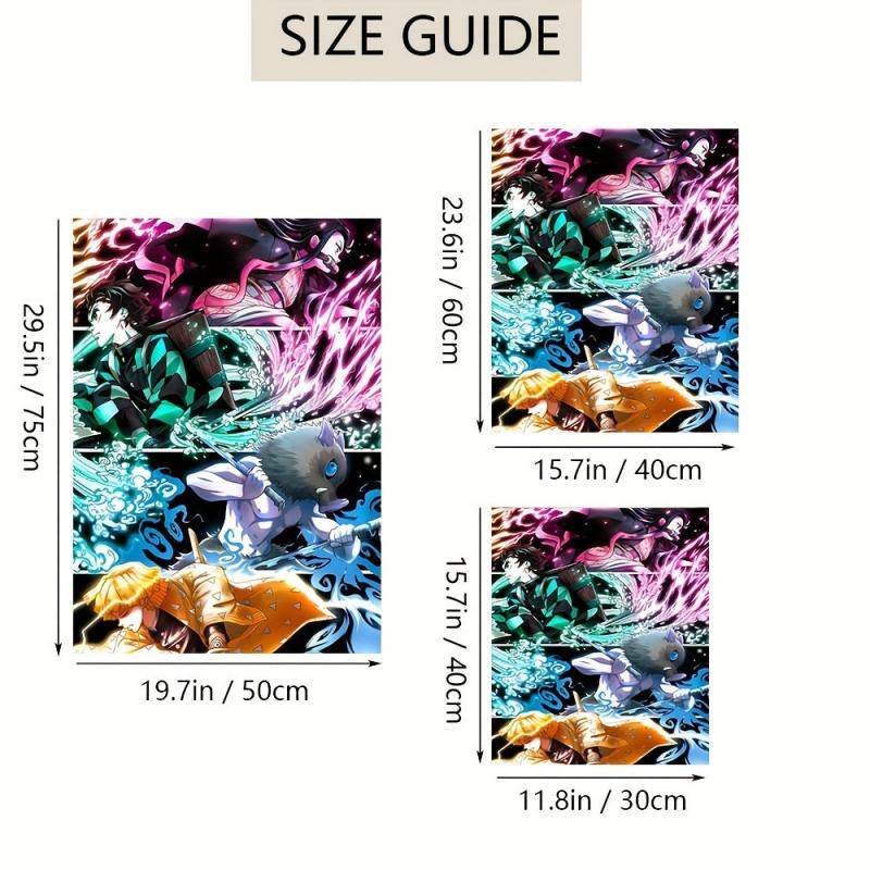 Japanese Anime Wall Poster Characters Canvas Painting
