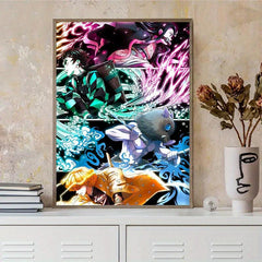 Japanese Anime Wall Poster Characters Canvas Painting