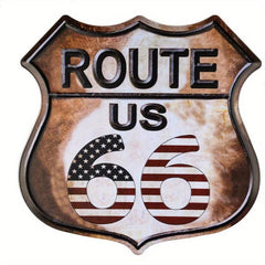 Retro U S 66 High Way Road Metal Tin Sign Vintage Road Sign 12x12 Inch