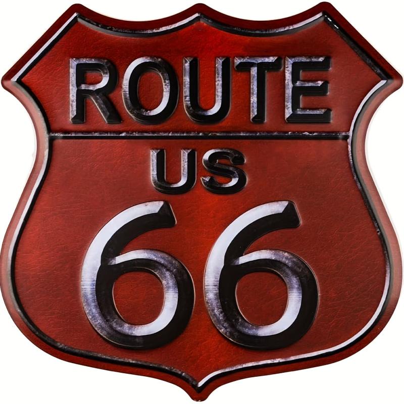 Retro U S 66 High Way Road Metal Tin Sign Vintage Road Sign 12x12 Inch