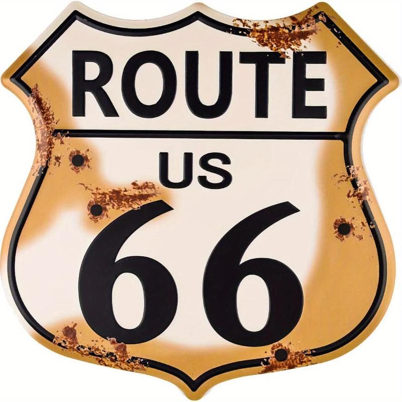 Retro U S 66 High Way Road Metal Tin Sign Vintage Road Sign 12x12 Inch