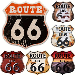 Retro U S 66 High Way Road Metal Tin Sign Vintage Road Sign 12x12 Inch