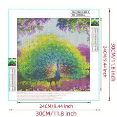 Peacock DIY Diamond Painting Kit - 5D Diamond Art - Beginners DIY Paint
