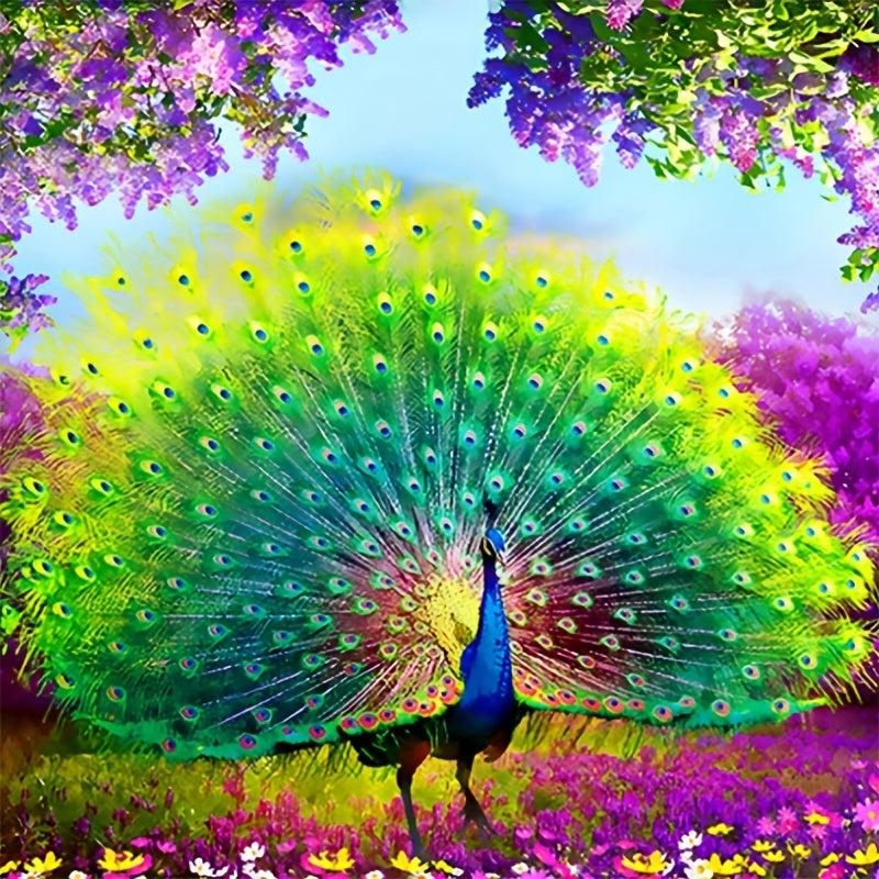 Peacock DIY Diamond Painting Kit - 5D Diamond Art - Beginners DIY Paint