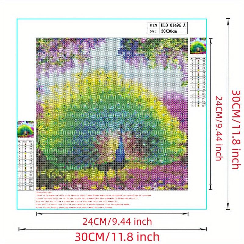 Peacock DIY Diamond Painting Kit - 5D Diamond Art - Beginners DIY Paint