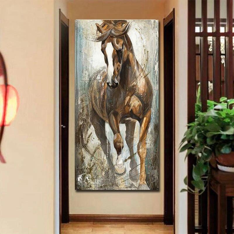Abstract Animal Horse Painting On Canvas Wall Art