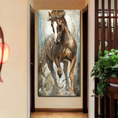 Abstract Animal Horse Painting On Canvas Wall Art