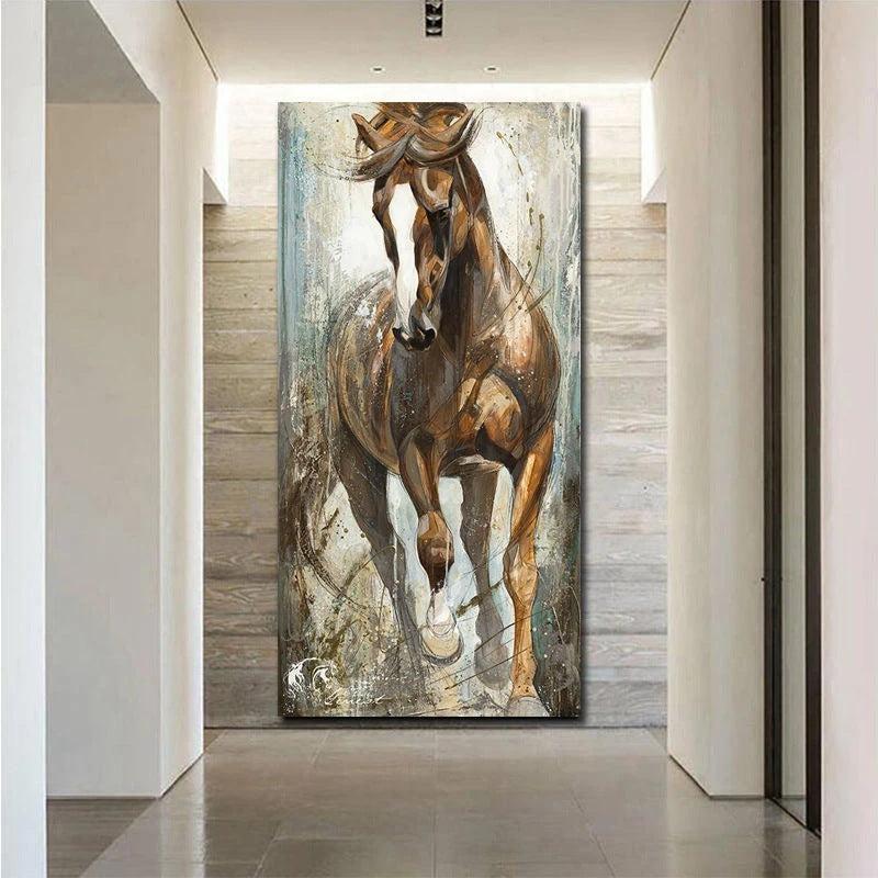 Abstract Animal Horse Painting On Canvas Wall Art