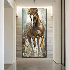Abstract Animal Horse Painting On Canvas Wall Art