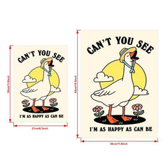 Goose Wall Print Happy Quote Kids Classroom Poster Nursery Room Decor
