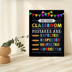 Canvas Classroom Poster: Mistakes Expected Respected Corrected