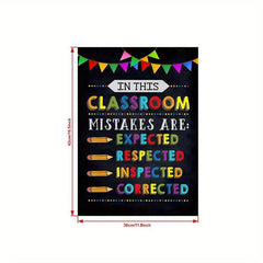 Canvas Classroom Poster: Mistakes Expected Respected Corrected