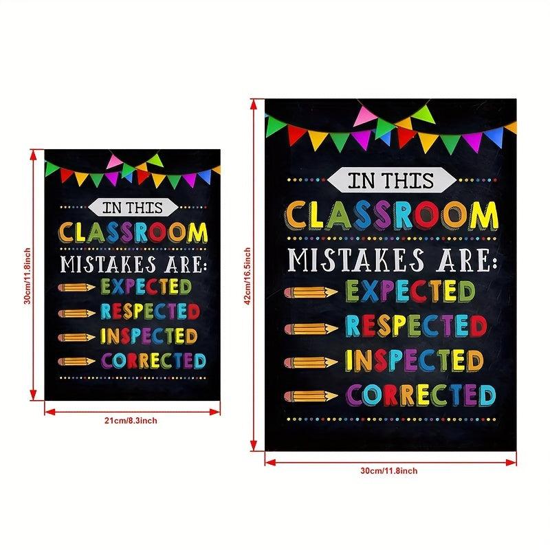 Canvas Classroom Poster: Mistakes Expected Respected Corrected