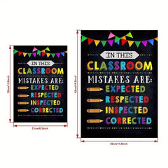 Canvas Classroom Poster: Mistakes Expected Respected Corrected