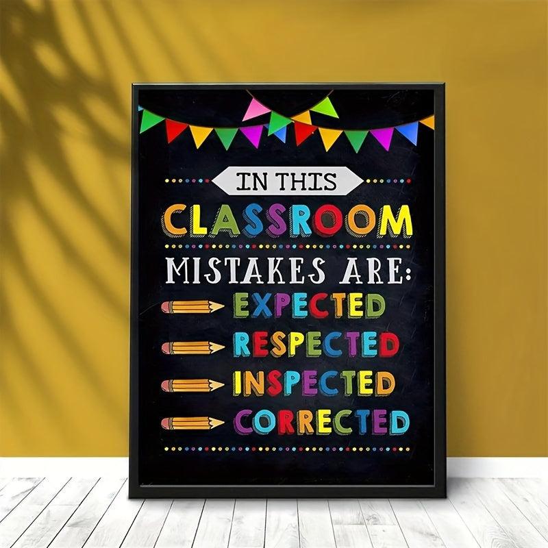 Canvas Classroom Poster: Mistakes Expected Respected Corrected