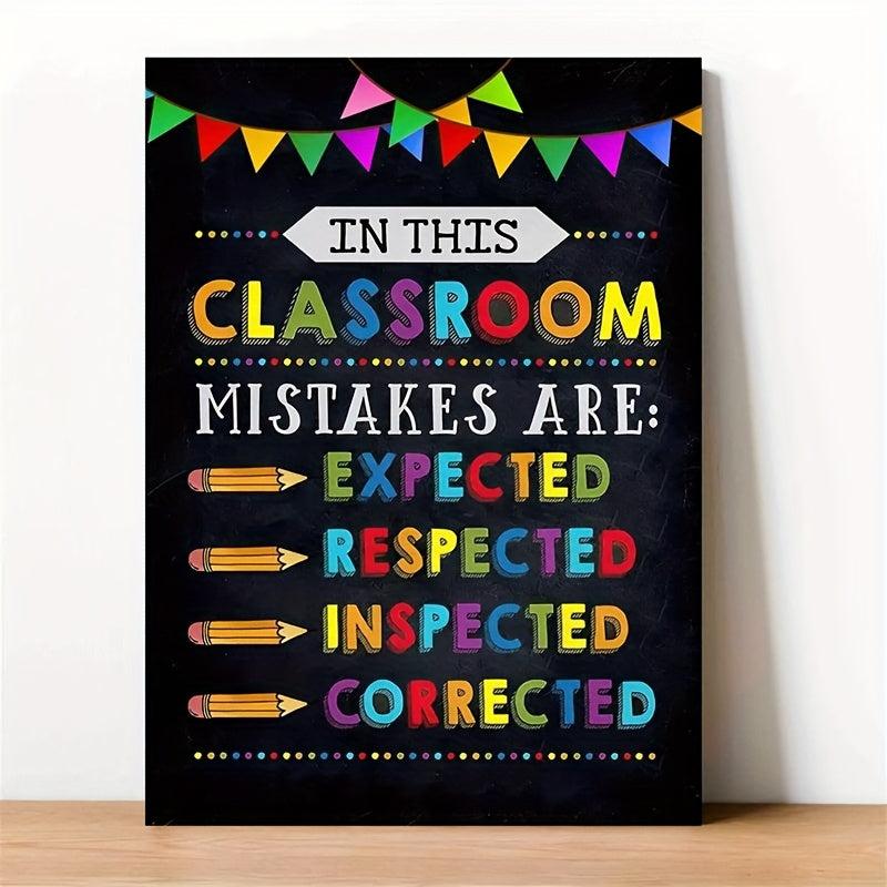 Canvas Classroom Poster: Mistakes Expected Respected Corrected