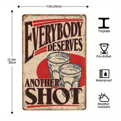 Vintage Drink Good Beer With Good Friends Tin Sign