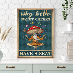 Retro Charm 'Why Hello Sweet Cheeks' Art Print