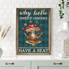 Retro Charm 'Why Hello Sweet Cheeks' Art Print