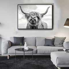 Nordic Highland Cow Wall Art Prints - Animals Canvas Art Home Decor
