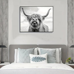 Nordic Highland Cow Wall Art Prints - Animals Canvas Art Home Decor