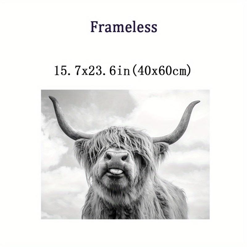 Nordic Highland Cow Wall Art Prints - Animals Canvas Art Home Decor