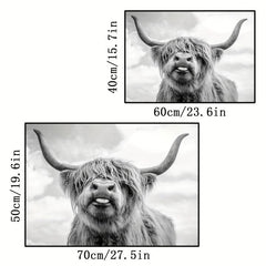 Nordic Highland Cow Wall Art Prints - Animals Canvas Art Home Decor
