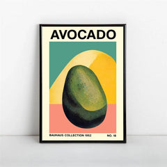 Bauhaus Fruit And Vegetable Prints Kitchen Decor Botanical Wall Art