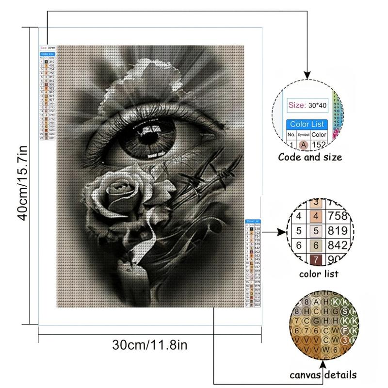 Eye Full Of Flower DIY Diamonds Painting