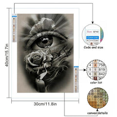 Eye Full Of Flower DIY Diamonds Painting