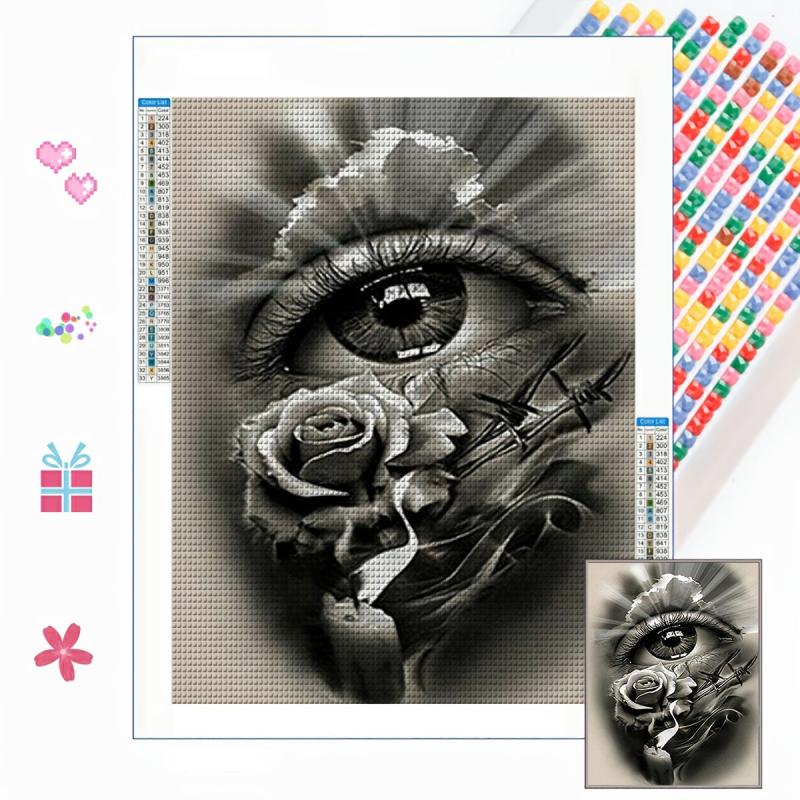 Eye Full Of Flower DIY Diamonds Painting