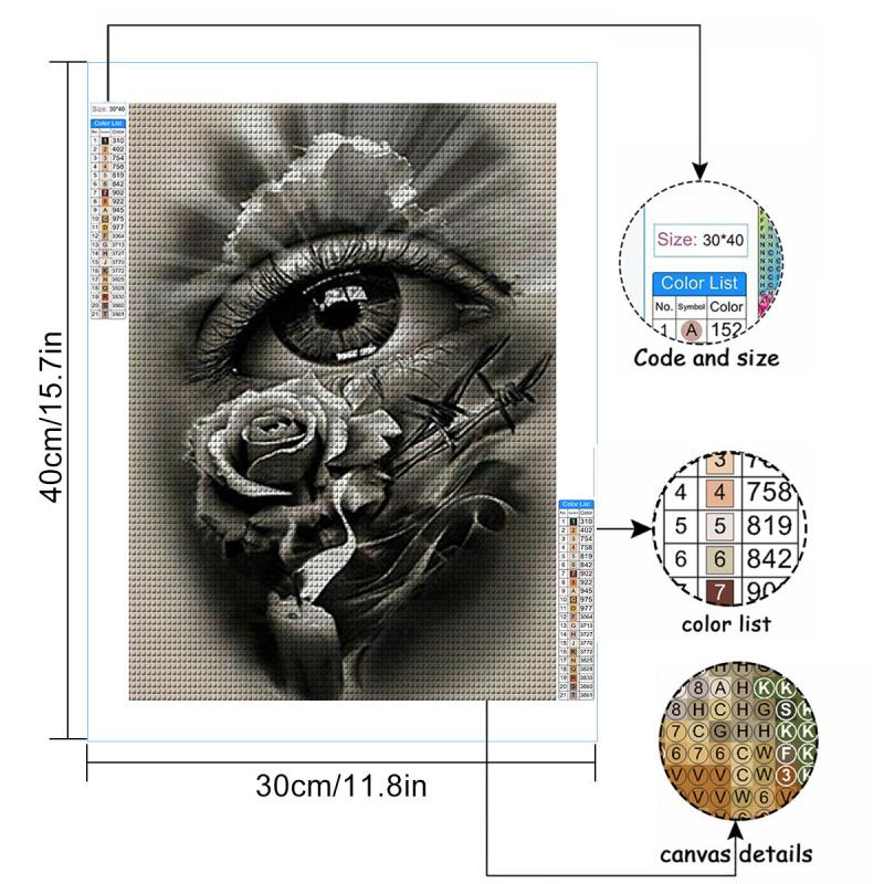 Eye Full Of Flower DIY Diamonds Painting