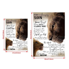 Funny Animal Lion Mom & Daughter Love Poster