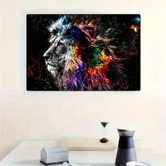 Canvas Poster Colorful Animal Lion Decorative Painting