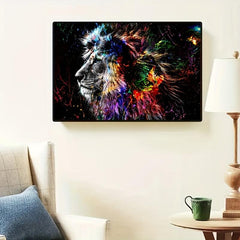 Canvas Poster Colorful Animal Lion Decorative Painting