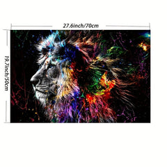 Canvas Poster Colorful Animal Lion Decorative Painting