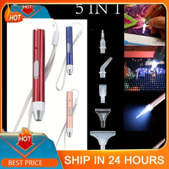 DIY LED Point Drill Pen Craft Set 5D Diamond Painting USB Rechargeable