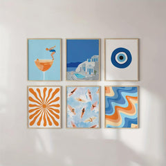 6pcs Beach Posters Ocean Poster Wall Art Travel Posters Tropical Posters